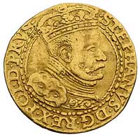 dukat 1586, Gdańsk, H-Cz. 770 (R1), Fr. 3, złoto 3.31 g