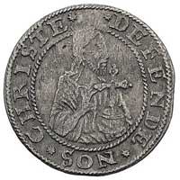 grosz oblężniczy 1577, Gdańsk, moneta autorstwa K. Goebla, Kurp. 345 (R2), Gum. 775, rzadki