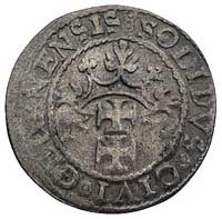 szeląg oblężniczy 1577, Gdańsk, moneta autorstwa K. Goebla, Kurp. 342 (R3), Gum. 774, T. 3, rzadki