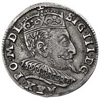 trojak 1595, Wilno, odmiana z herbem Prus pod herbem Chalecki, Kurp. 2138 (R2), Gum. 1336
