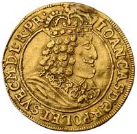 dukat 1659, Toruń, H-Cz. 2146 (R3), Fr. 60, T. 35, złoto, 3.31 g, ślad po zawieszce