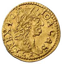 półdukat 1665, Wilno, H-Cz. 2284 (R2), Fr. 10, T. 25, złoto 1.72 g, ładny egzemplarz