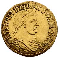 dukat 1677, Gdańsk, H-Cz. 2437 (R2), Fr. 36, złoto, 3.44 g