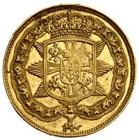 dwudukat medalowy 1702, Drezno, H-Cz. 2621 (R2), złoto 6.95 g, na awersie zadrapania, medal ten up..