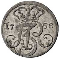 trojak 1758, Gdańsk, Kam. 939 (R2), Merseb. 1803, ładnie zachowany