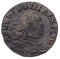 szeląg 1754/H, Gubin, Kam. 716, piękne popiersie króla