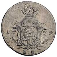 odbitka w srebrze dukata 1779, Warszawa, Plage 476, srebro 2.83 g