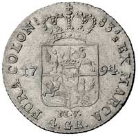 złotówka 1794, Warszawa, odmiana 83 1/2 bez kres