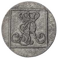 grosz srebrny 1767, Warszawa, odmiana z płaską i szeroką koroną, Plage 217