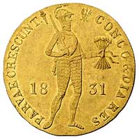 dukat 1831, Warszawa, odmiana z kropką przed pochodnią, Plage 269, Fr. 114, złoto 3.49 g
