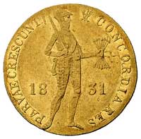 dukat 1831, Warszawa, odmiana z kropką przed pochodnią, Plage 269, Fr. 114, złoto 3.50 g