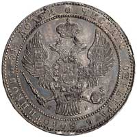 1 1/2 rubla = 10 złotych 1836, Petersburg, Plage 328, bardzo ładny połysk menniczy, stara patyna