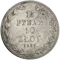 1 1/2 rubla = 10 złotych 1836, Warszawa, Plage 326