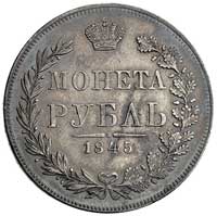 rubel 1845, Warszawa, Plage 434, ładna moneta ze starą patyną