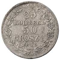 25 kopiejek = 50 groszy 1848, Warszawa, Plage 387