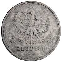 5 złotych 1930, Warszawa, Sztandar, Parchimowicz 115 a, patyna