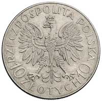 10 złotych 1933, Romuald Traugutt, wypukły napis PRÓBA, Parchimowicz P-155 a, wybito 100 sztuk, sr..
