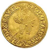 dukat 1587, Królewiec, Bahr. 1283, Fr. 315, złoto 3.45 g, rysy w tle