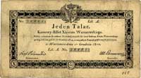 1 talar 1.12.1810, podpis komisarza Józefa Jaraczewskiego, Miłczak A12b