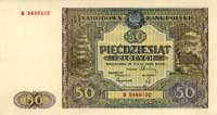 50 złotych 15.05.1946, seria B, Miłczak 128a, Pi