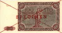 100 złotych 15.07.1947, Ser. A 1234567, SPECIMEN, Miłczak 131
