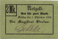 Strzelno, 0.50 i 2 marki 1.10.1914, Keller 385 d.e, razem 2 sztuki