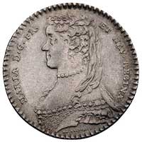 Maria Leszczyńska- królowa Francji- medal autorstwa Du Viviera 1738 r., Aw: Popiersie w lewo i nap..