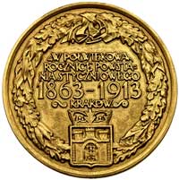 50 rocznica Powstania Styczniowego - medal autorstwa Wojciecha Jastrzębowskiego 1913 r., Aw: W wie..
