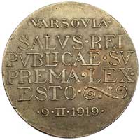 otwarcie pierwszego Sejmu Ustawodawczego 1919 r.- medal autorstwa Jana Raszki, Aw: Napis poziomy, ..