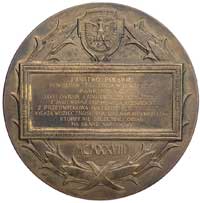 100-lecia Banku Polskiego w Warszawie 1928 r.- medal autorstwa Józefa Aumillera, Aw: Dwa popiersia..
