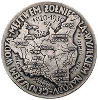 Józef Piłsudski - medal autorstwa Józefa Aumillera 1930 r., Aw: Popiersie w lewo i napis w otoku, ..