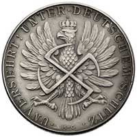 Matka Boska Częstochowska- propagandowy medal niemiecki autorstwa Karla Goetza 1939 r., Aw: Podobi..