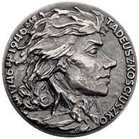 Tadeusz Kościuszko- medal autorstwa Franciszka Kalfasa 1946 r., Aw: Popiersie Kościuszki w prawo i..