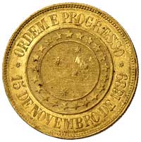 Republika 1889-, 20.000 reis 1893, Fr. 124, złoto, 17.90 g, wybito 4303 sztuki