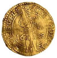 Geldria, dukat 1628, Delmonte 649, Fr. 237, złoto 3.44 g, gięty