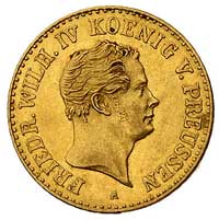 Fryderyk Wilhelm IV 1840-1861, 1/2 friedrichs d’ora 1842/A, Berlin, Aw: Popiersie w prawo i napis,..