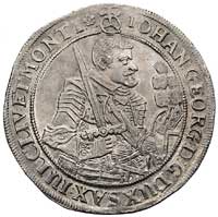 Jan Jerzy 1615-1656, talar 1631, Aw: Półpostać w zbroi z mieczem w prawo i napis w otoku, Rw: Tarc..
