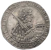 Jan Jerzy II 1656-1680, półtalar 1661, Aw: Półpostać z mieczem w prawo i napis w otoku, Rw: Tarcza..
