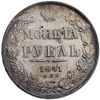 rubel 1841, Petersburg, Bitkin 130, Uzd. 1597, stara patyna