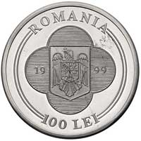 zestaw monet 100 i 1.000 lei wybitych z okazji wizyty papieża Jana Pawła II w Rumunii, srebro, alu..