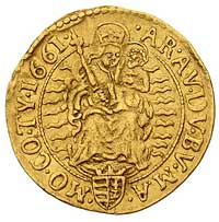 Leopold I 1657-1705, dukat 1661 Krzemnica, Huszar 1320, Fr. 128, złoto 3.44 g, patyna