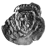 denar z lat 1386-1401, Litwa, mennica Wilno, Aw: Jeździec (Pogoń) w prawo, ślad napisu ....A.... R..