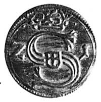 denar koronny 1621, Kraków, Aw: Monogram, Rw: Ta