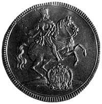 półtalar wikariacki 1711, Drezno, Aw: Król na koniu, Rw: Insygnia koronacyjne na stole, Mers. 1491.