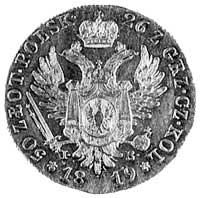 50 złotych 1819, Warszawa, Aw: Głowa i napis, Rw