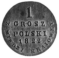 1 grosz z miedzi krajowej, 1822.