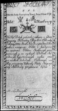 5 złotych 8.06.1794, seria N.F.2., Nr 13906, Kow 1.b. P. A1.