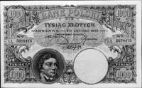1.000 złotych 28.02.1919, Kow. N.1., P.A59, banknot nie wprowadzony do obiegu.