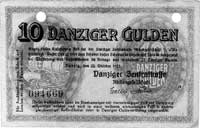 10 guldenów 22.10.1923, Kow. Gd. 25, P. 41, P-Ri