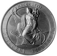 medal pamiątkowy poświęcony ks. Leonowi Sapieże, 1858r., Aw: Popiersie w lewo, podwójny napis w ot..